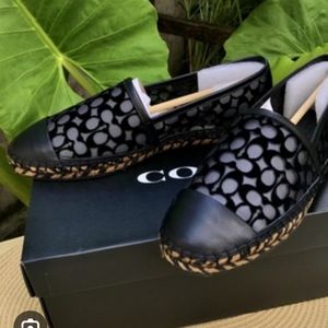 COACH Cleo mesh espadrilles